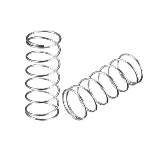 sourcing map Ressort de Compression Fil Diamètre 1mm, OD 16mm, Libre Longueur 40mm Ressort Acier Bobine Allongé 10pcs