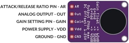 GERUI 2 Stück MAX9814 AGC Microphone Amplifier Board Compatible with Arduino