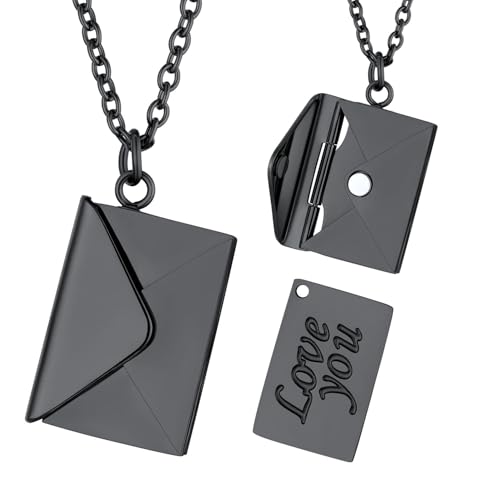 FindChic Locket Necklace for Women, Silver/Black/Rose Gold/Gold Plated Personalized Memorial Gifts, Custom Photo Jewelry for Loved Ones, Birthday Valentine's Day Keepsake, Versatile Styles A