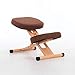 XBSLJ Büro für Kniestühle Ergonomischer Kniestuhl Höhenverstellbare orthopädische Haltung Holzhocker Nackenschmerzen & Wirbelsäulenspannung Kniesitz mit dicken gepolsterten Kniekissen (Farbe: Braun)