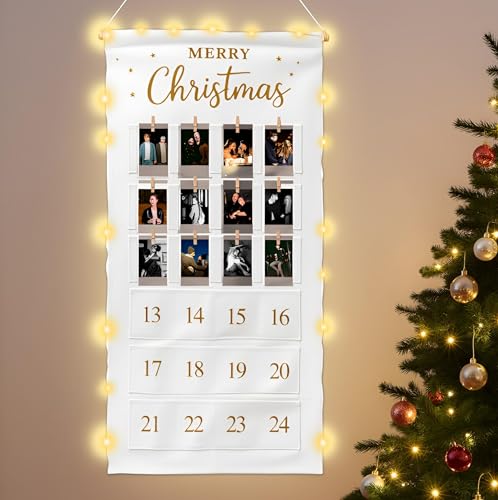 Christmas Countdown Photo Advent Calendar Board