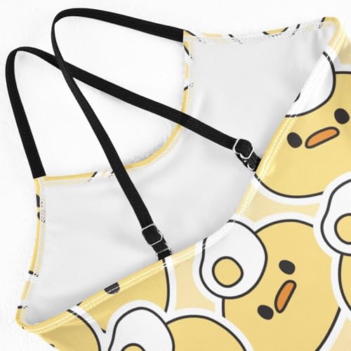 Image of Girls one Piece Swimsuit Summer UPF 50+ Quick Dry Beach Bathing Suit with Straps Swimwear 3-10 Years