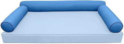 PROLINEMAX Style 6 Crib Size Contrast Pipe Trim Bolster Pillow Cushion Outdoor Slip Cover ONLY AD102