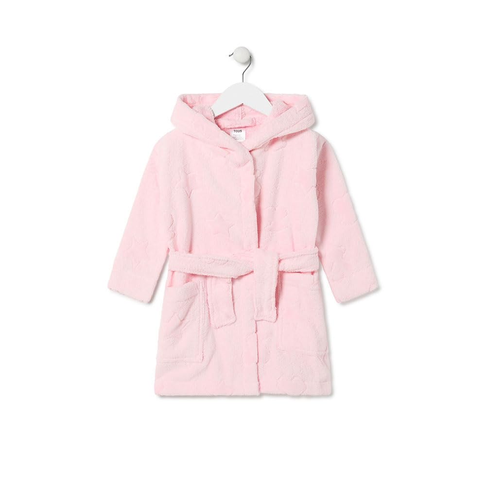 TOUS BABY - Albornoz de Rizo para tu Bebé. Color Rosa (Talla M/de 2 a 3 años)