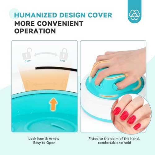 Image of Saviland Essentials Nail Polish Remover Machine: Nail Soaking Bowl & Acetone Nail Polish Remover Gel Nail Remover Machine with Nail Soak off Bowl Soaker Tech Acrylic Nail Remover Steam Salon Home DIY