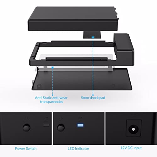 Caja externa para disco duro SATA a USB 3.0 compatible 2.5 y 3.5 pulgadas miniatura 6
