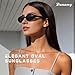 DANAMY Sunglasses Womens Retro Oval Sunglasses for Women Men Fashion Small Oval Sun Glasses 90s Vintage Driving Shades