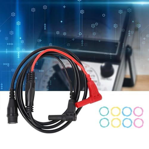 DollaTek BNC-Steckerkabel P1207 BNC-Stecker auf rechtwinkligen Bananenstecker, Koaxialkabel, Oszilloskop-Testkabel, 100 cm, für Oszilloskop-Test elektronischer Geräte