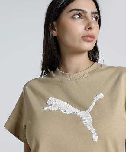 Image of Puma Women's Solid Relaxed Fit T-Shirt