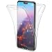 Produktbild NALIA 360 Grad Handyhülle kompatibel mit Huawei P20, Full-Cover vorne hinten Hülle Doppel-Schutz, Dünn Ganzkörper Case Silikon Etui Handytasche Transparent Displayschutz Rückseite, Farbe:Transparent