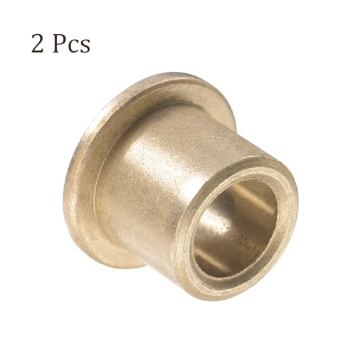 Kozelo 2 Stück Flanschbuchsen - [8mm Bohrung x 12mm Außendurchmesser x 12mm Länge x 2mm Flanschdicke] Sinterbronze Selbstschmierende Gleitlager