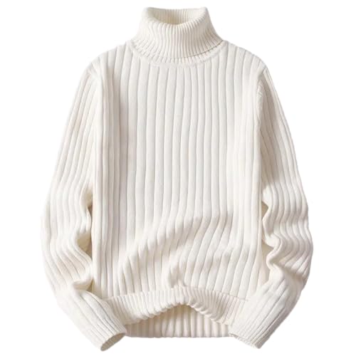 Mens Turtleneck Sweater Knittde Pullovers Mens Clothes Winter Casual Sweater Turtleneck Slim Fit Warm Pullovers