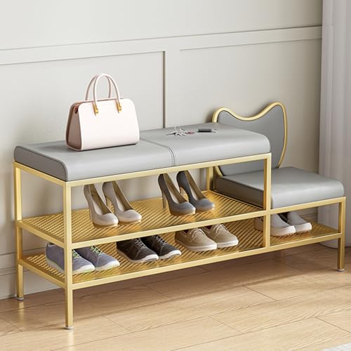 Banc à chaussures avec cadre robuste au design élégant pour bout de lit - 2