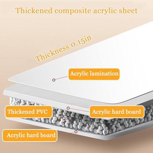 Image of White Window Sill Protector Waterproof Cuttable Windows Replacement Plate for Decor Bay Window Countertop PVC Window Cill Capping Ledge Guard Protectors for Home Hotel Kitchen Bathroom Outdoor(80x15cm