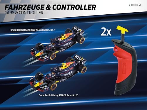 Image of Carrera 30048 Digital 132 Race of The Champions Slot Car Race Track Set, 1:32 Scale, 23.95-Feet Long, Featuring M.Verstappen and S.Perez Cars, Includes Wireless Controllers