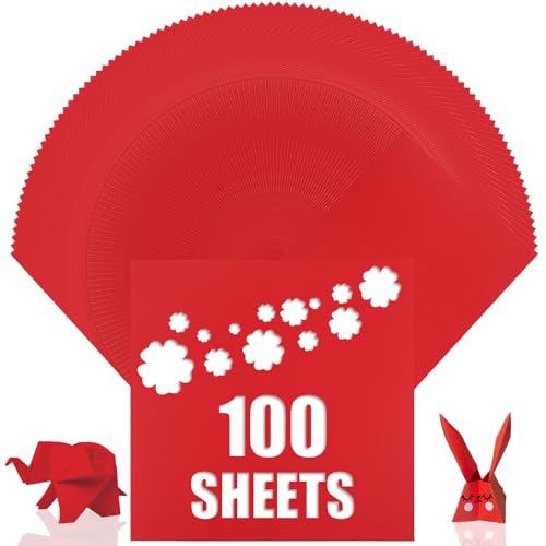 Cartes qui ne se plient plus avec le papier cartonné épais rouge pour scrapbooking