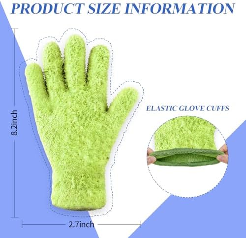 Microfiber Gloves,Microfiber Dusting Gloves for Plants and House Cleaning, Reusable Cleaning Gloves - Thumbnail 4