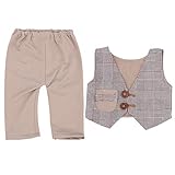 【Einzigartiges Design】 Gentleman-ähnliches Babykostüm-Set, um einen lebendigeren und niedlicheren Look zu erzielen und Ihr Baby schöner und schöner zu machen. Ob Sie Geschenke sammeln oder geben, ist etwas ganz Besonderes.