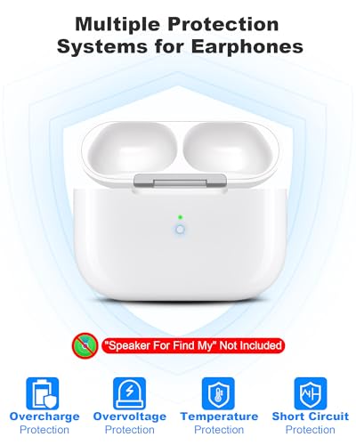 Image of Charging Case Replacement for AirPods Pro 3 - Wireless Charger Case Compatible with Air Pods Pro 3rd Generation with Touch-Control Bluetooth Pairing Sync & 450mAh Battery