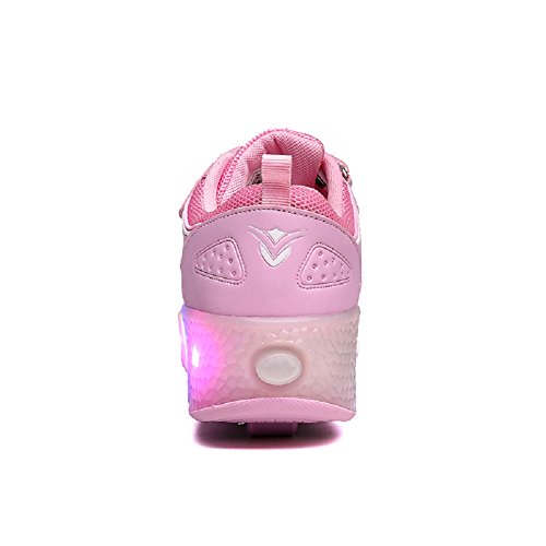Image of Nsasy Roller Shoes Kids Roller Skates Shoes Girls Boys Wheels Shoes Become Sport Sneaker with Led for Children Gift