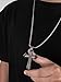 HAQUIL Cross Necklace for Men, Stainless Steel Fashion Cross Pendant, Box Chain, Jewelry Gift for Men