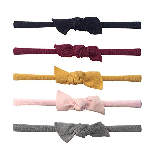 Baby Girl Super Stretchy Headbands and Handtied Bows, Soft Knotted Hair Bands for Newborn