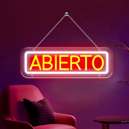 Cartel Luminoso: Diseño y Ventajas para Tu Empresa ABIERTO Neón Luz, LED Logotipo de Neón Luminoso Personalizado para Decorar en Fiesta Cumpleaños Decoracion del Hogar Rojo Luces Personalizado Neón para Tiendas Bares Decoración de Paredes