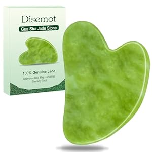 Gua Sha Facial Tools, Natural Anti-Aging Jade Beauty Skin-Care Tool, GuaSha to Rejuvenate Facial Skin Cooling, Slimming & Firming, Great as Stocking Stuffers