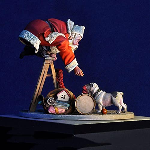Figura de Resina 1:32 Hombre Antiguo con Perro miniatura 2