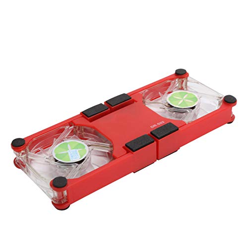 Base Refrigerante para Laptop con Ventiladores USB, Plegable, Ligera y Antideslizante, Color Rojo miniatura 6