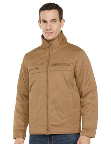 Image of Qube By Fort Collins Men's Winter Jacket - Padded Casual Jacket for Men | Full Zip High Neck Jacket with Stand Collar, Chest Zip Pocket & Side Pockets for Office, Winter Wear, Travel & Daily Use