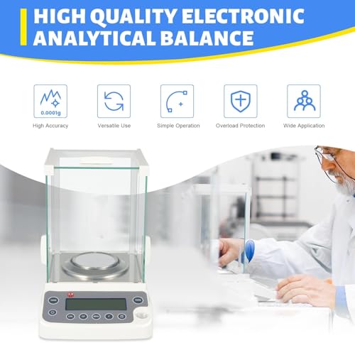 Cyfrowa waga precyzyjna, waga analityczna o wysokiej precyzji, maksymalna nośność 220 g, dokładność 0,1 mg, elektroniczna waga laboratoryjna
