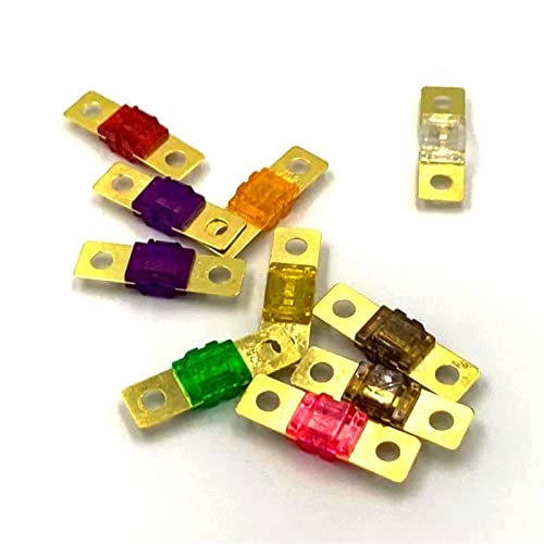5 pièces ANS Fusible 20A 30A 40A 50A 60A 70A 80A 100A 125A 150A 175A ANL Plaqué Or Goujon Voiture Fusibles Mini Stéréo Audio AFS(1pcs,60A)