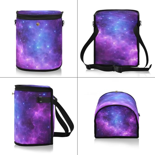 Image of senya Car Trash Can, Garbage Can, Waste Basket - Leak-Proof, 11 inch x 9 inch x 7 inch, Purple, Fabric, 693 Cubic Inches