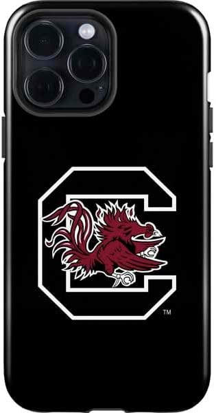 Skinit Impact Phone Case Compatible with iPhone 15 Pro Max - Officially Licensed University of South Carolina Gamecocks Logo Black Design