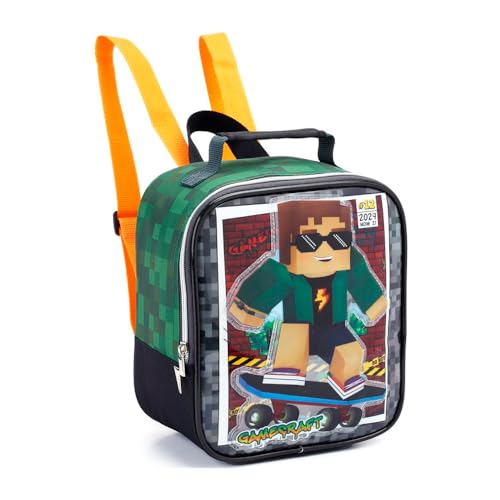 Kit Mochila De Rodinhas 2 em 1 Lancheira Estojo Gamecraft