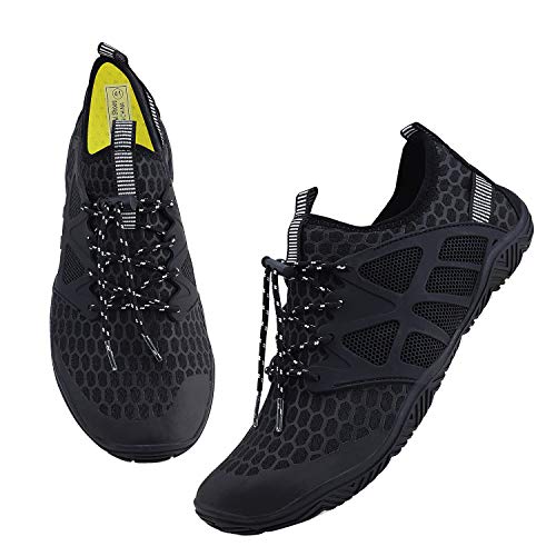 Image of MAYZERO Water Shoes Men Women Swim Surf Shoes Beach Pool Shoes Wide Toe Hiking Aqua Shoes Winter House Slippers