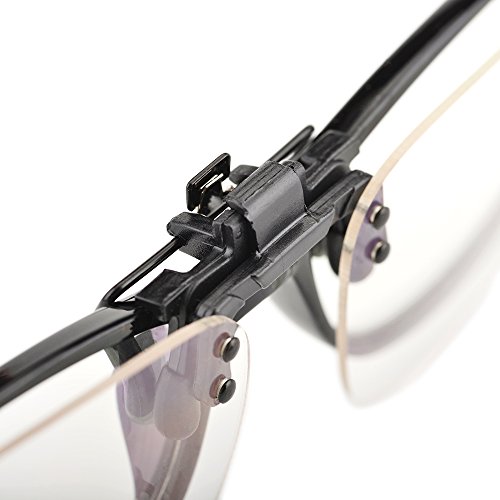 Image of Clip on Anti Blue Light Filter Glasses UV Blocking Anti Eye Strain Unisex (2pcs white)