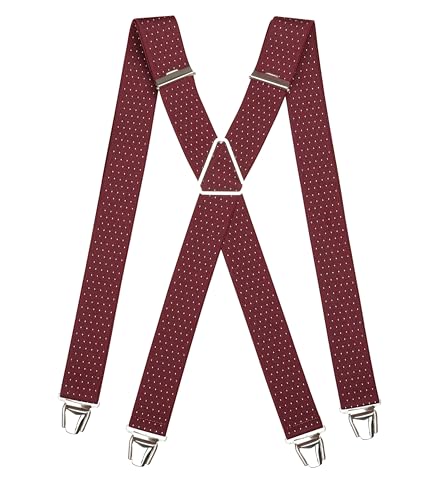 PIERROT Tirantes para Hombre Con Clips Extra Fuertes   Sólidos y Artesanales Con Garantía de por Vida   Una Talla Para Todos