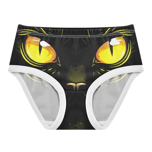 Girls Underwear Toddler 2t Cotton Cute Panties Girl Fun Print Undies Kids Briefs Glowing Cartoon Cat Eyes Black