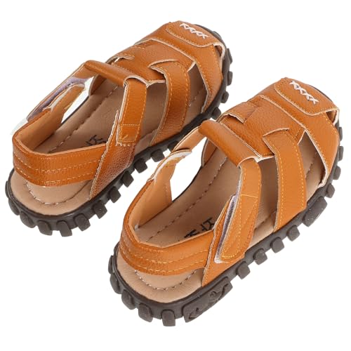 NOLITOY Sandalias Verano Transpirables con Puntera Cerrada para Caminar la Playa y Actividades al Aire Cómodas y Ligeras Talla Color Amarillo