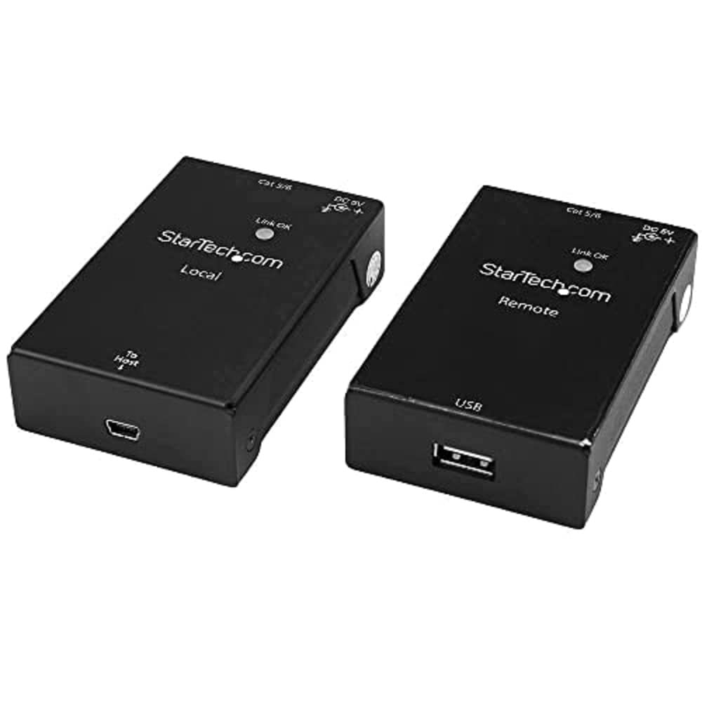 Startech 1 Port Usb 2.0 Over Cat5 Or Cat6 Extender Kit 165Ft 50M Usb Extender Us