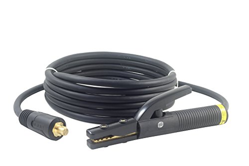 350 Amp Welding Electrode Holder Lead Assembly - Dinse 35-70 Connector - 1/0 AWG Cable (50 FEET)