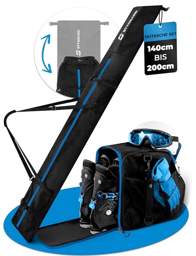 STYNGARD Skitasche Set Skisack [140 cm bis 200 cm] und...
