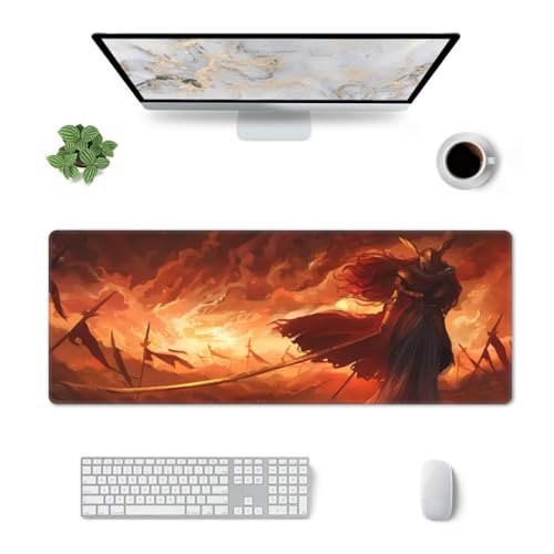 Game El-den Mouse Pad Ring Non-Slip Gaming Mouse Pad Suitable for Game Office - 11.8x31.5in