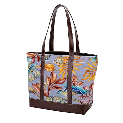 Sac bandoulière motif plante tropicale pour le bureau et les sorties