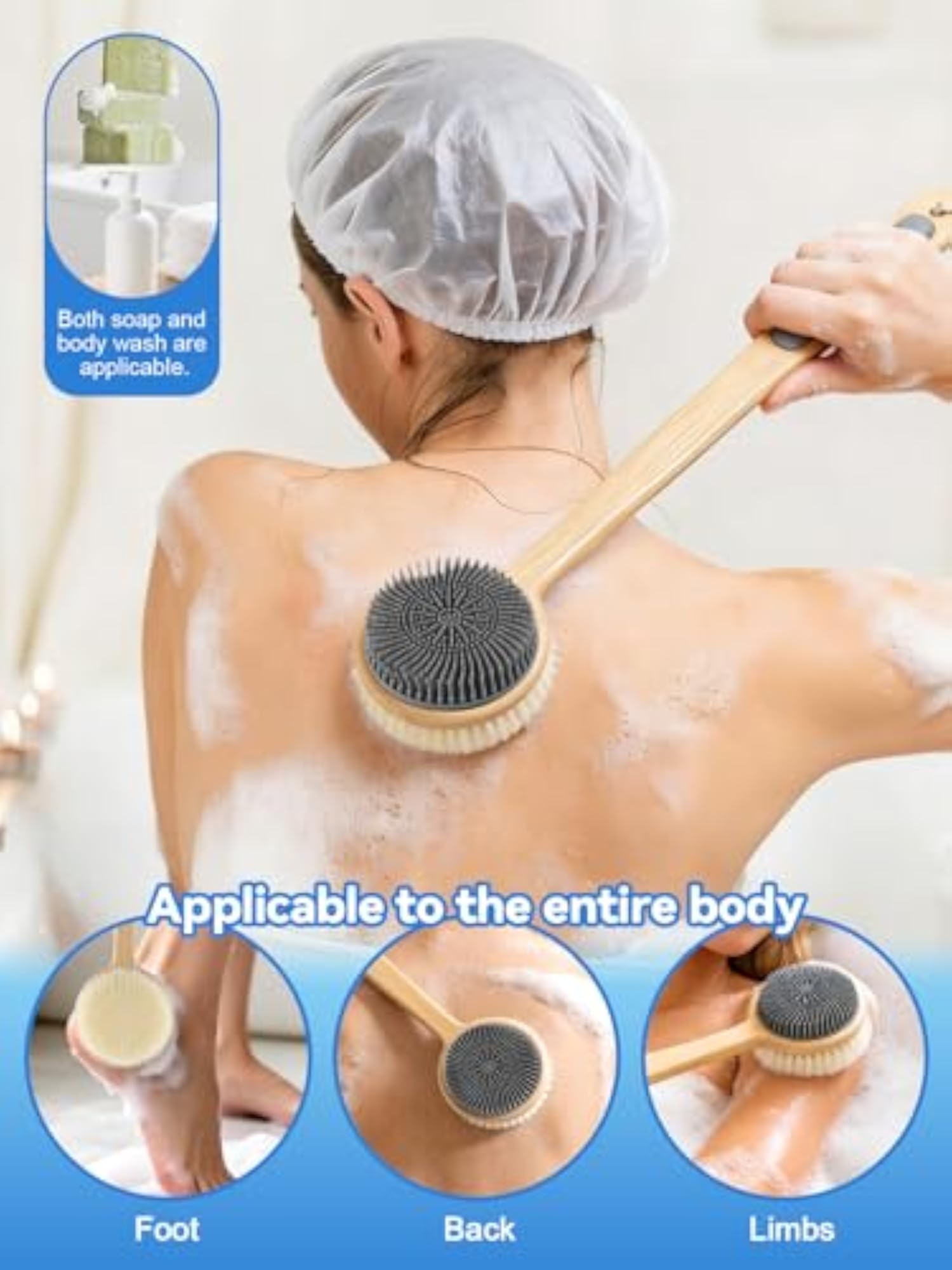 Silicone Back Scrubber for Shower