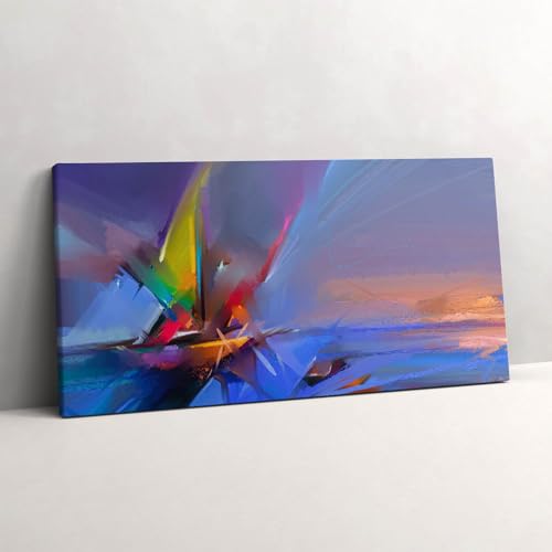 Peinture sur toile paysage marin grand format pour illuminer un salon sombre
