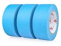 BOMEI PACK Blue Painters Tape 2 Inch Bulk, Blue Masking Tape 3 Rolls x 2 inch x 60 Yards (180 Total Yards) Residue-Free Painting Tape for Labeling, DIY Crafting, Decoration and School Projects