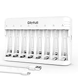 【Typ C Eingang】: Dieses aufladegerät batterien aaa und aa von Dlyfull verfügt über einen Typ-C-Eingang und ermöglicht somit eine schnelle und effiziente Ladung Ihrer Geräte. Mit dem USB-Laden haben Sie zudem mehr Lademöglichkeiten und können das Ladegerät an verschiedene 5V/2A-USB-Geräte, wodurch das Laden Ihrer Geräte noch einfacher und bequemer wird.